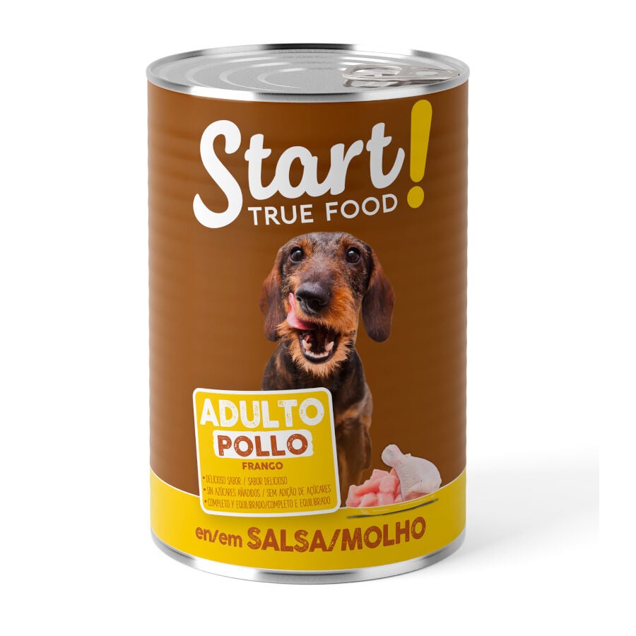 Start! Adult Pollo, Ternera y Cordero en Salsa lata para perros – Multipack, , large image number null